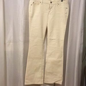 LOFT Cream Boot Cut Corduroys, 10P NEW